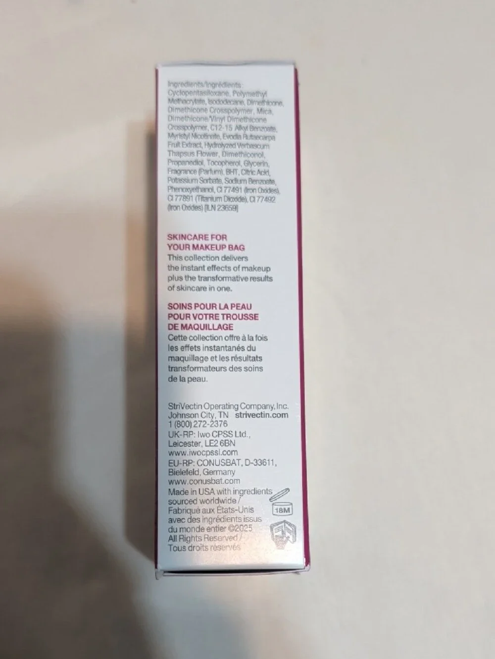 StriVectin Anti-Wrinkle Line BlurFector Primer - Pink and White Packaging